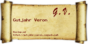 Gutjahr Veron névjegykártya